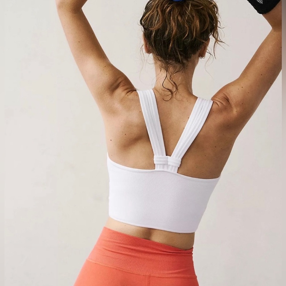 Free People On The Radar Longline Bra White Size XL NWOT - Picture 5 of 9